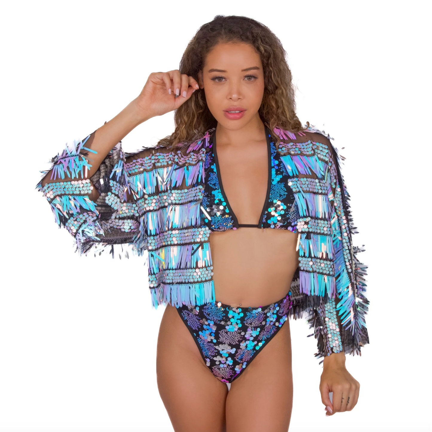 Iridescent Sequin Jacket