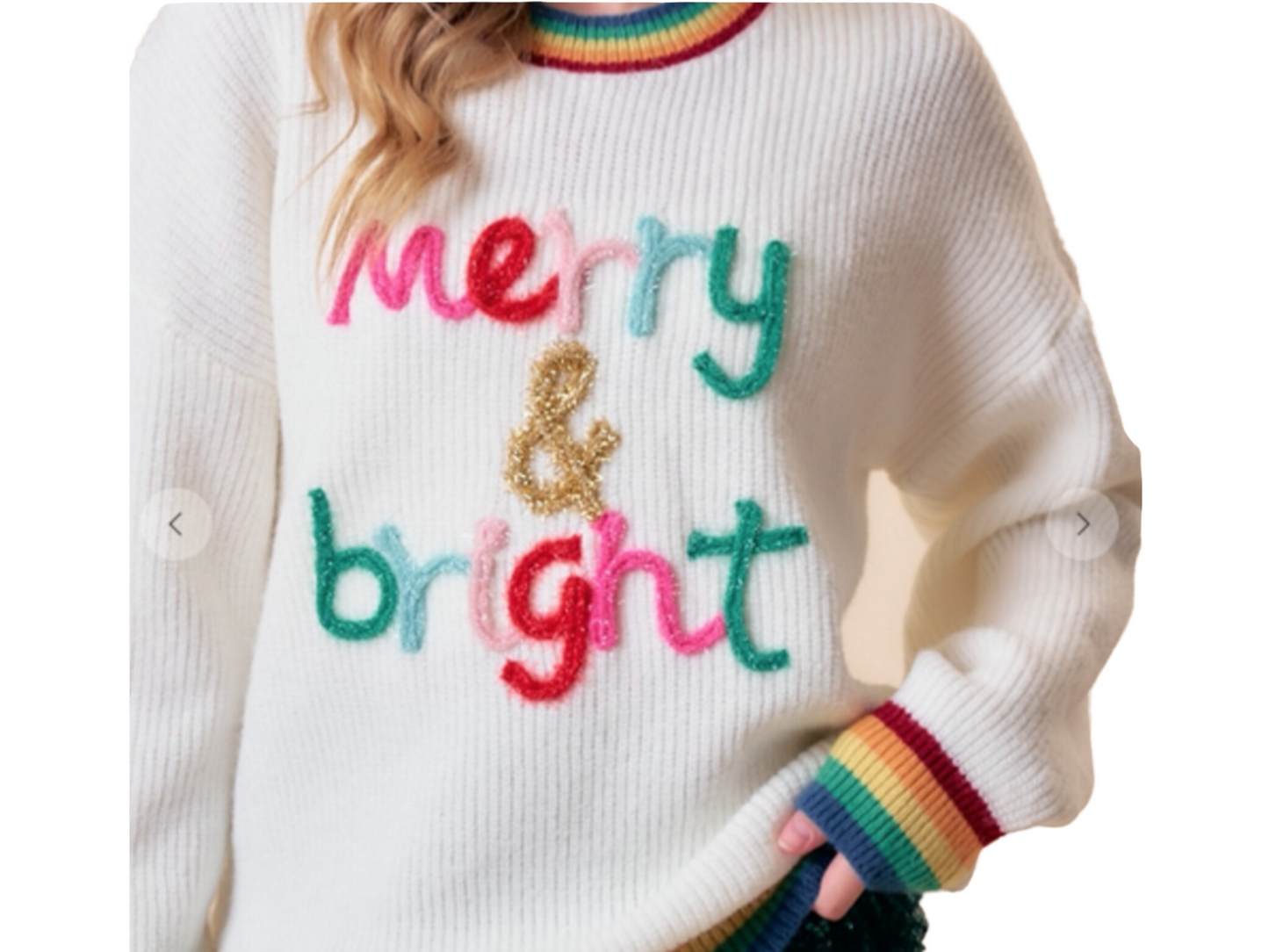 Merry & Bright Rainbow Sweater