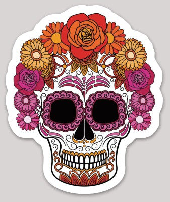 Lesbian Day of the Dead Skull Sticker