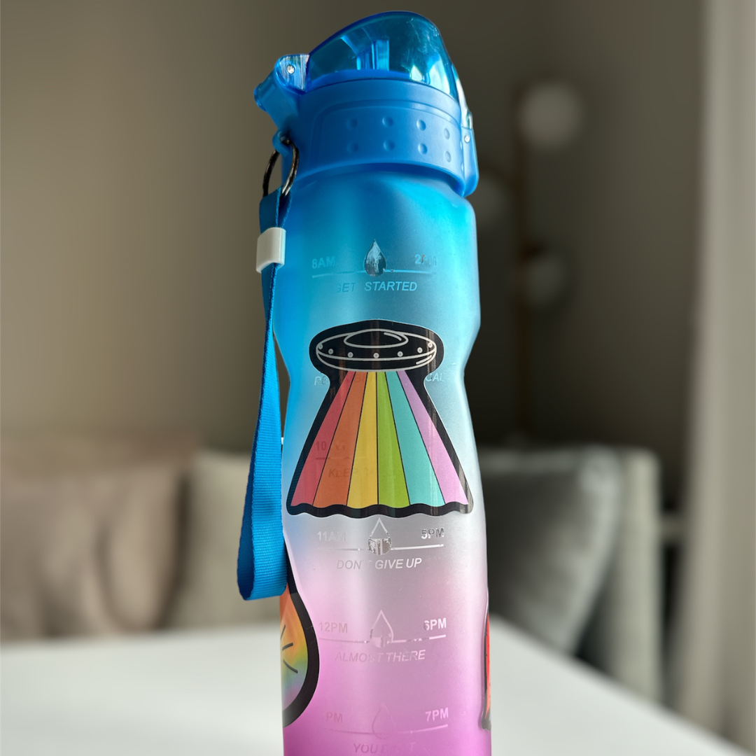Spaceship Rainbow Sticker