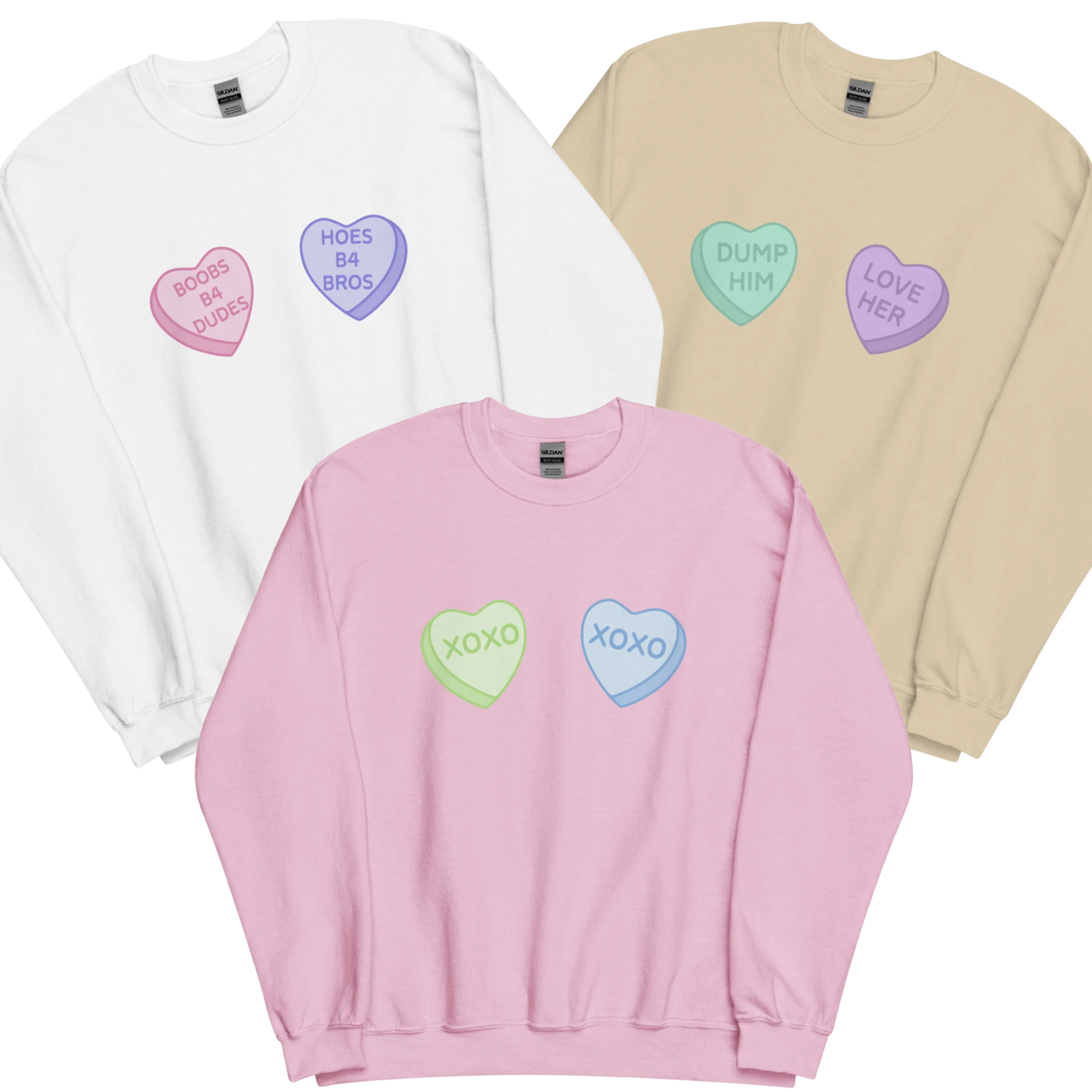 Candy Heart Boobs Unisex Sweatshirt