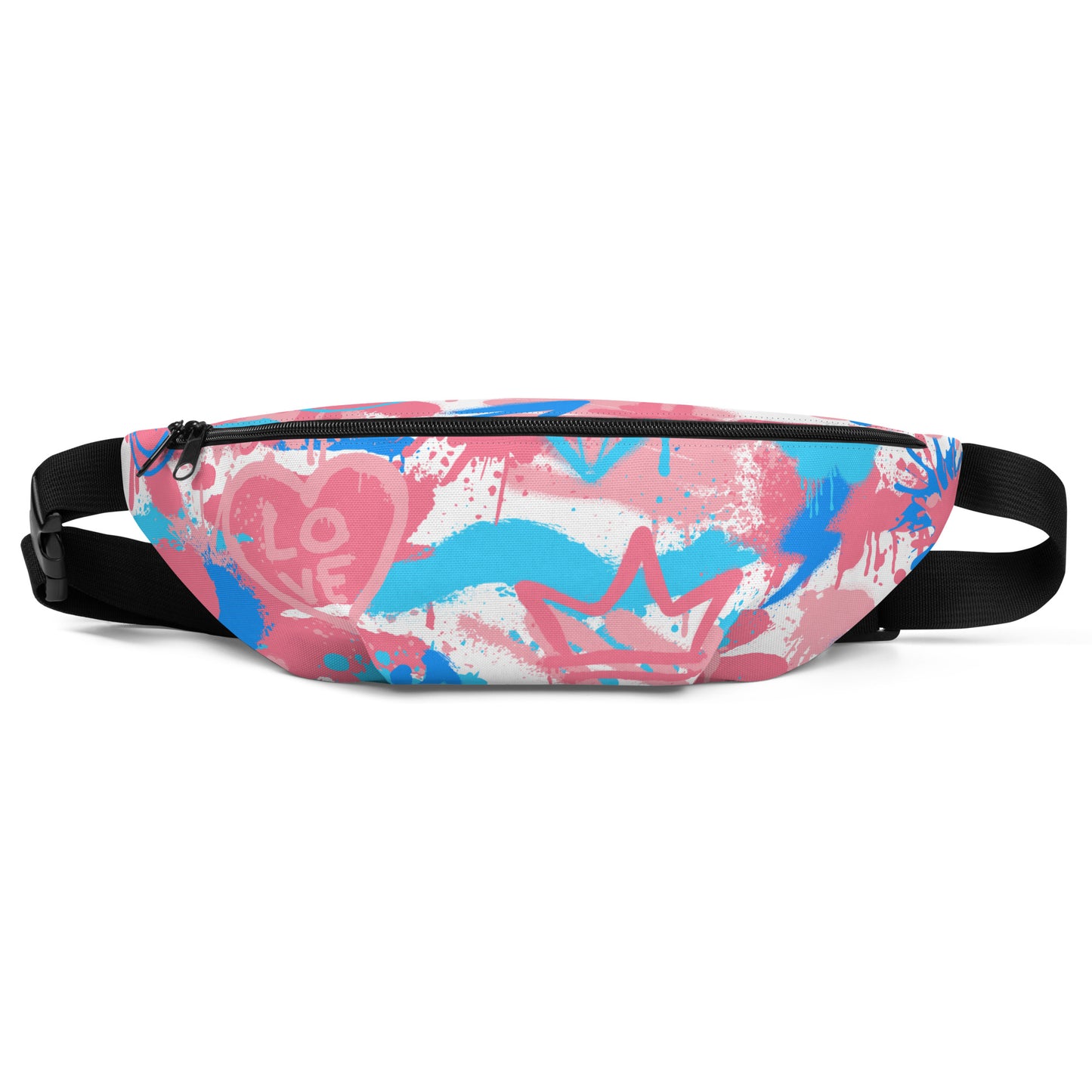 Trans Graffiti Belt Bag in White