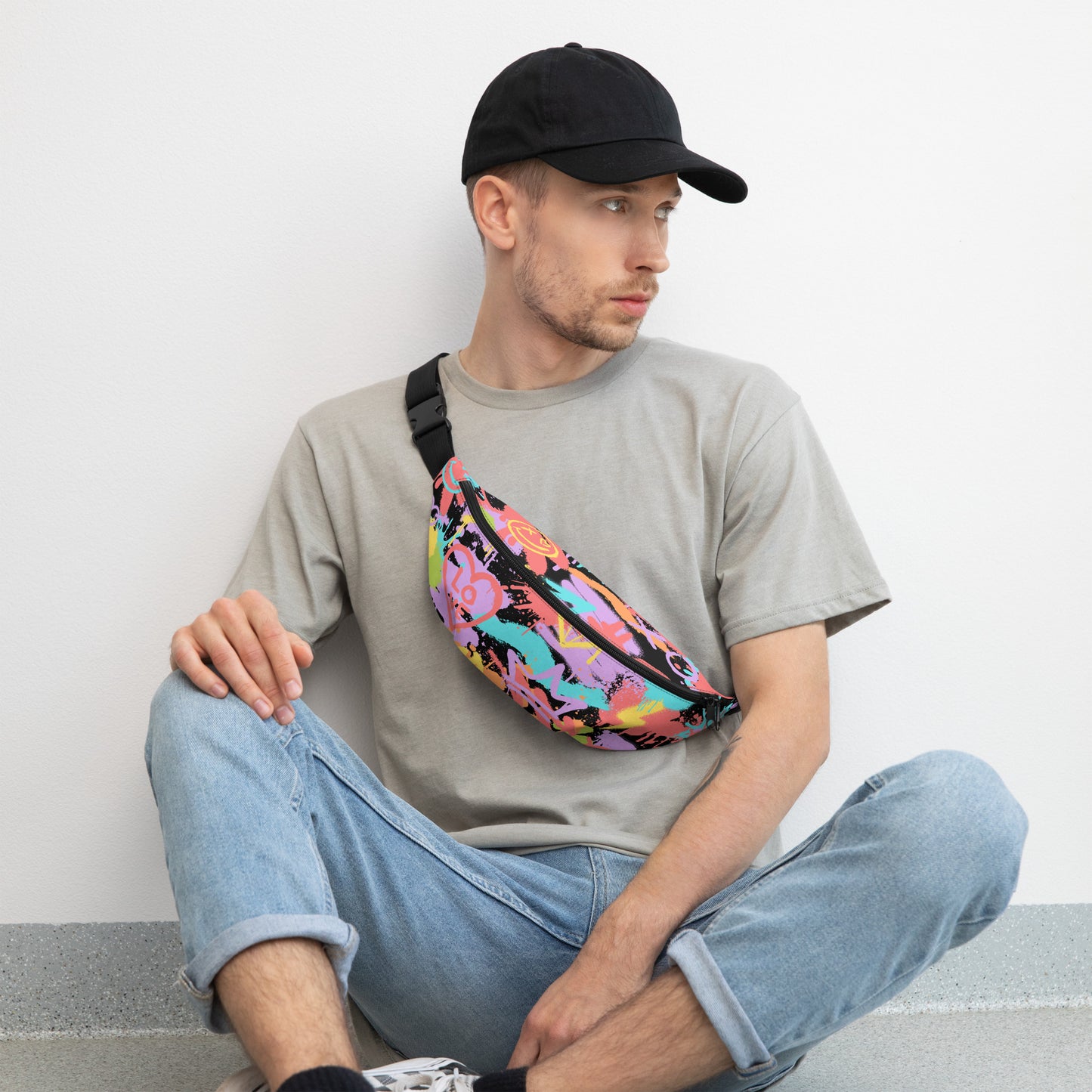 LGBT Pride Rainbow Graffiti Belt Bag
