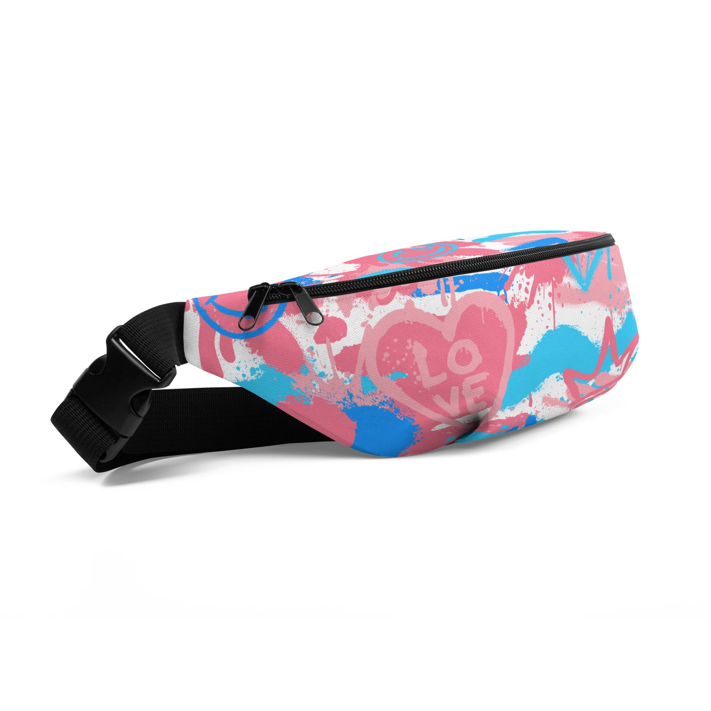Trans Graffiti Belt Bag in White