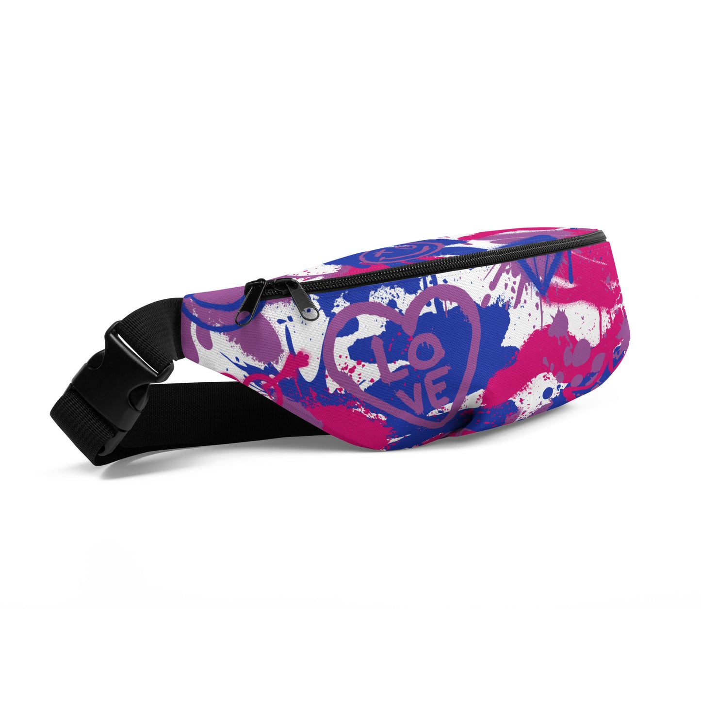 Bisexual Graffiti Belt Bag in White