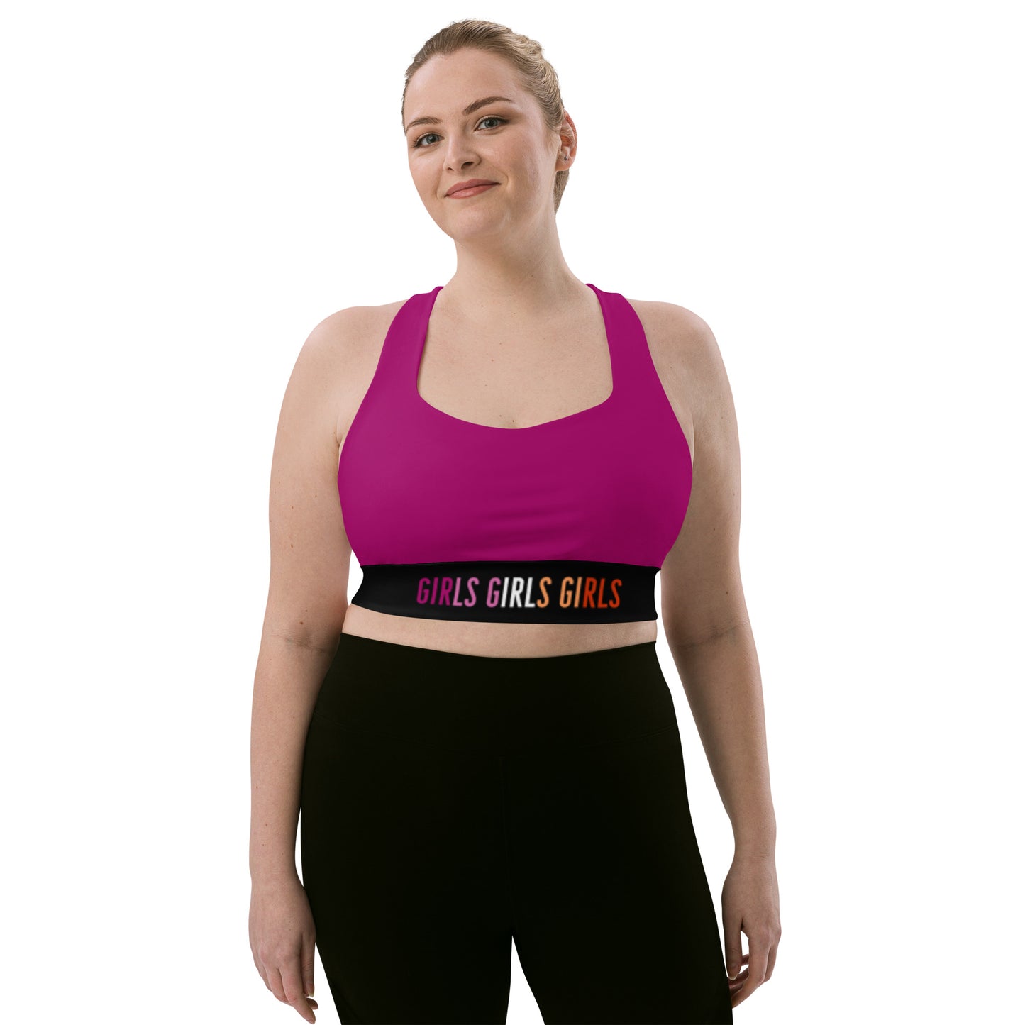Lesbian Sports Bra - Deep Pink