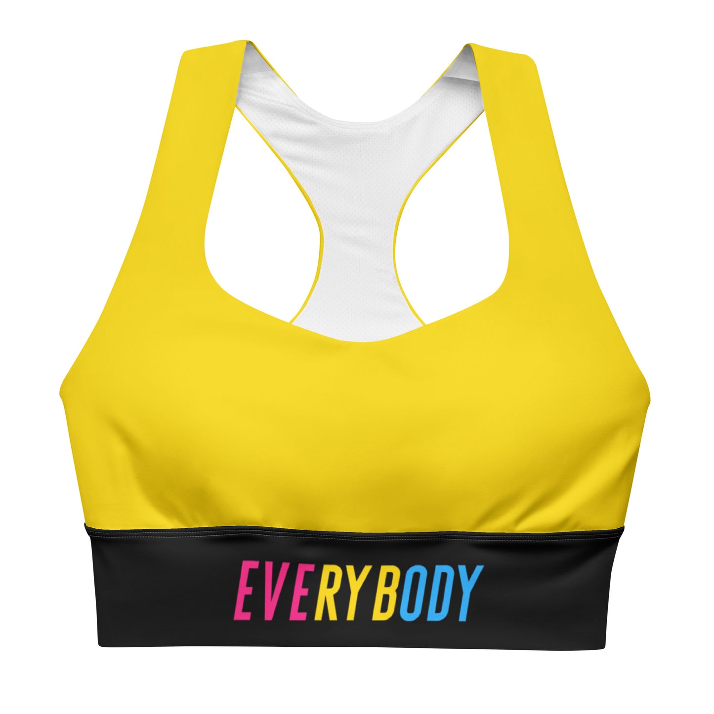 Pansexual Pride Yellow Sports Bra