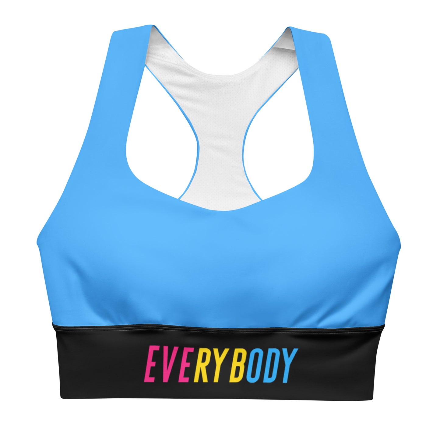 Pansexual Pride Blue Sports Bra