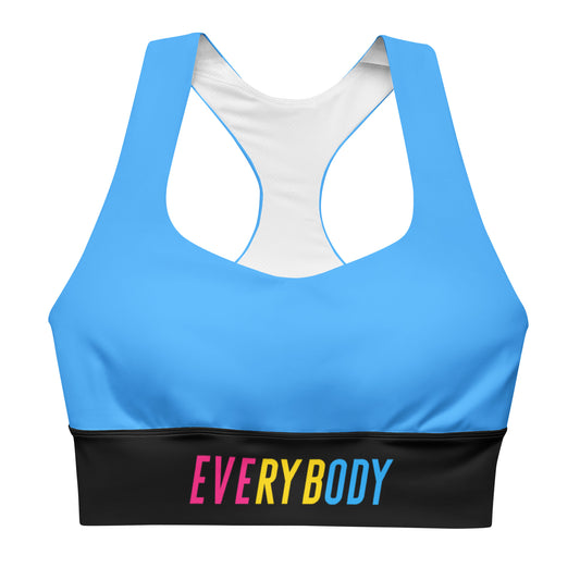 Pansexual Pride Blue Sports Bra