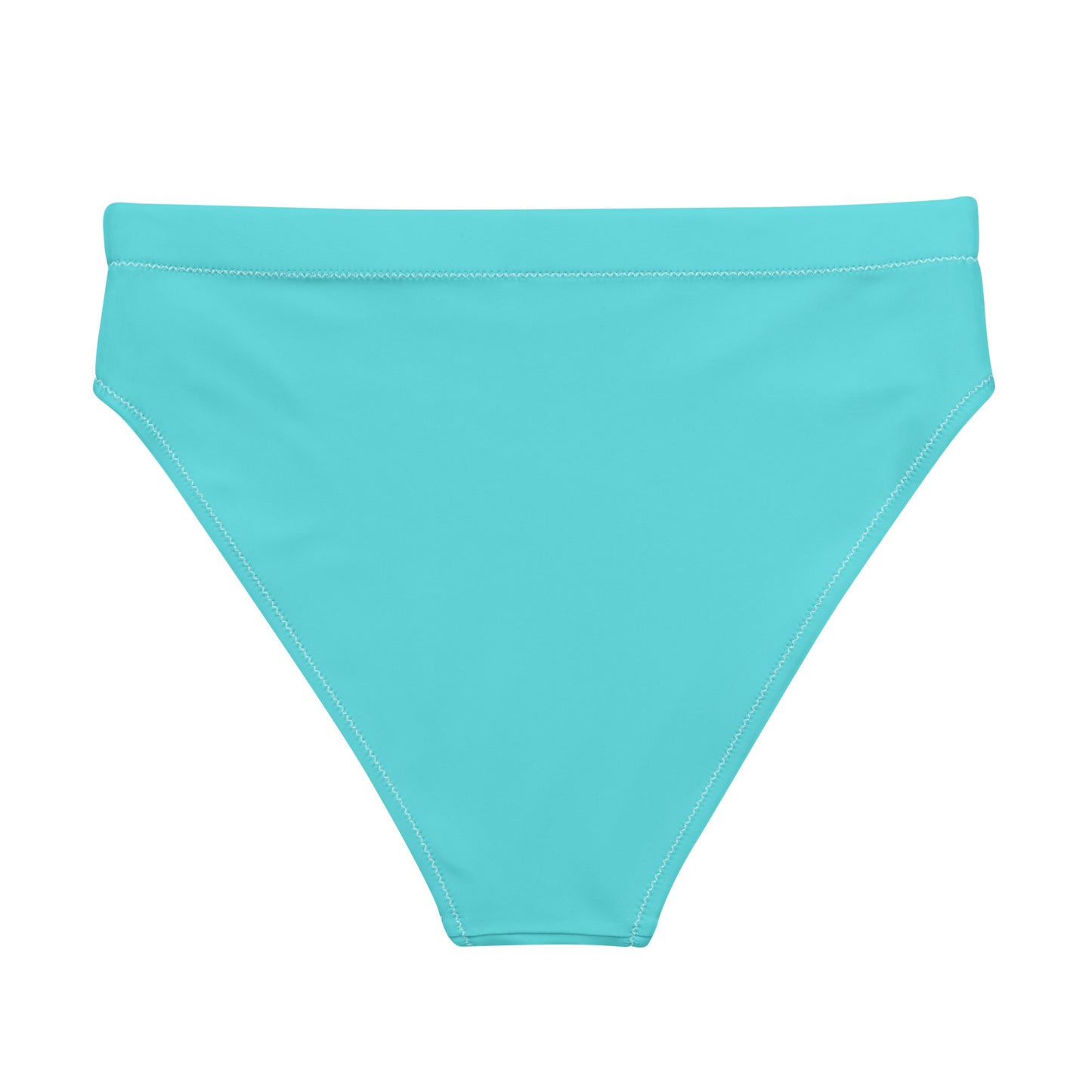 Rainbow Solid High-Waisted Athletic Bikini Bottom