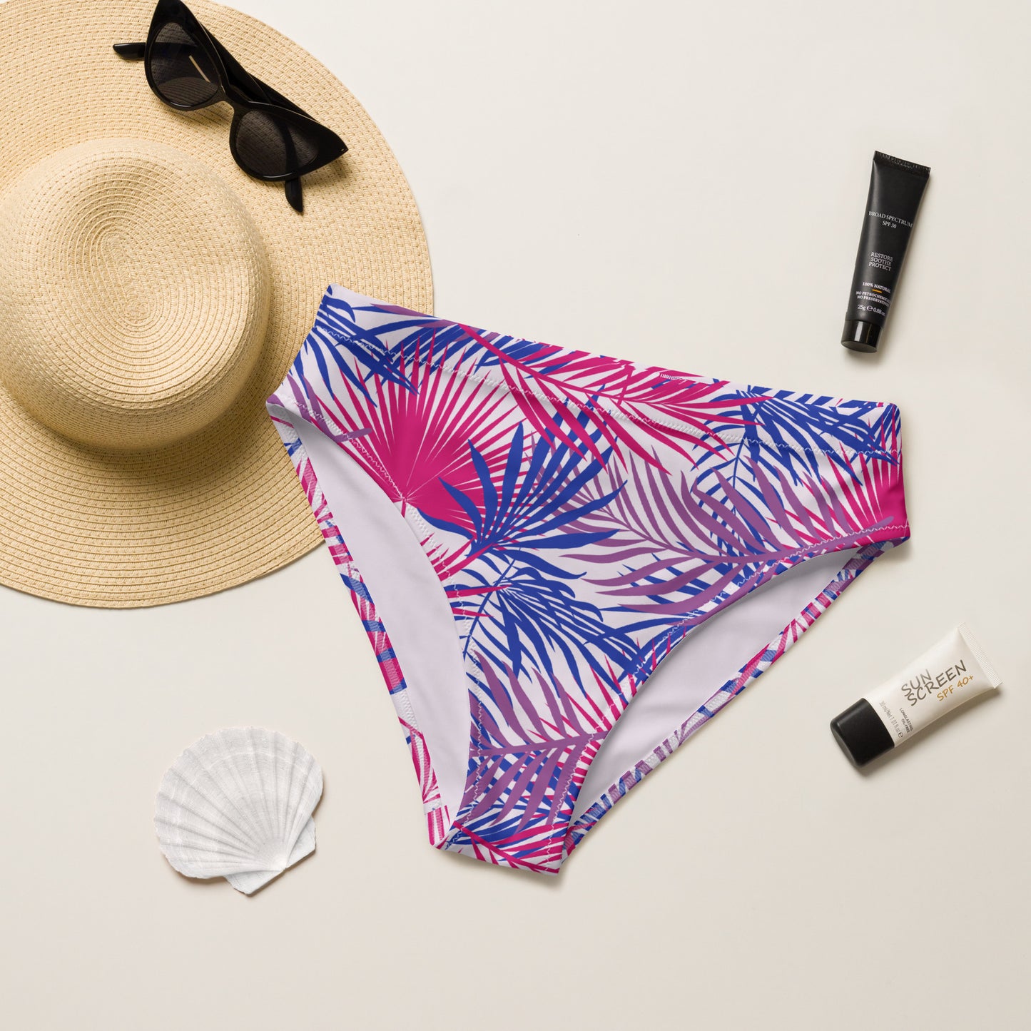 Bisexual High-Waisted Athletic Bikini Bottom