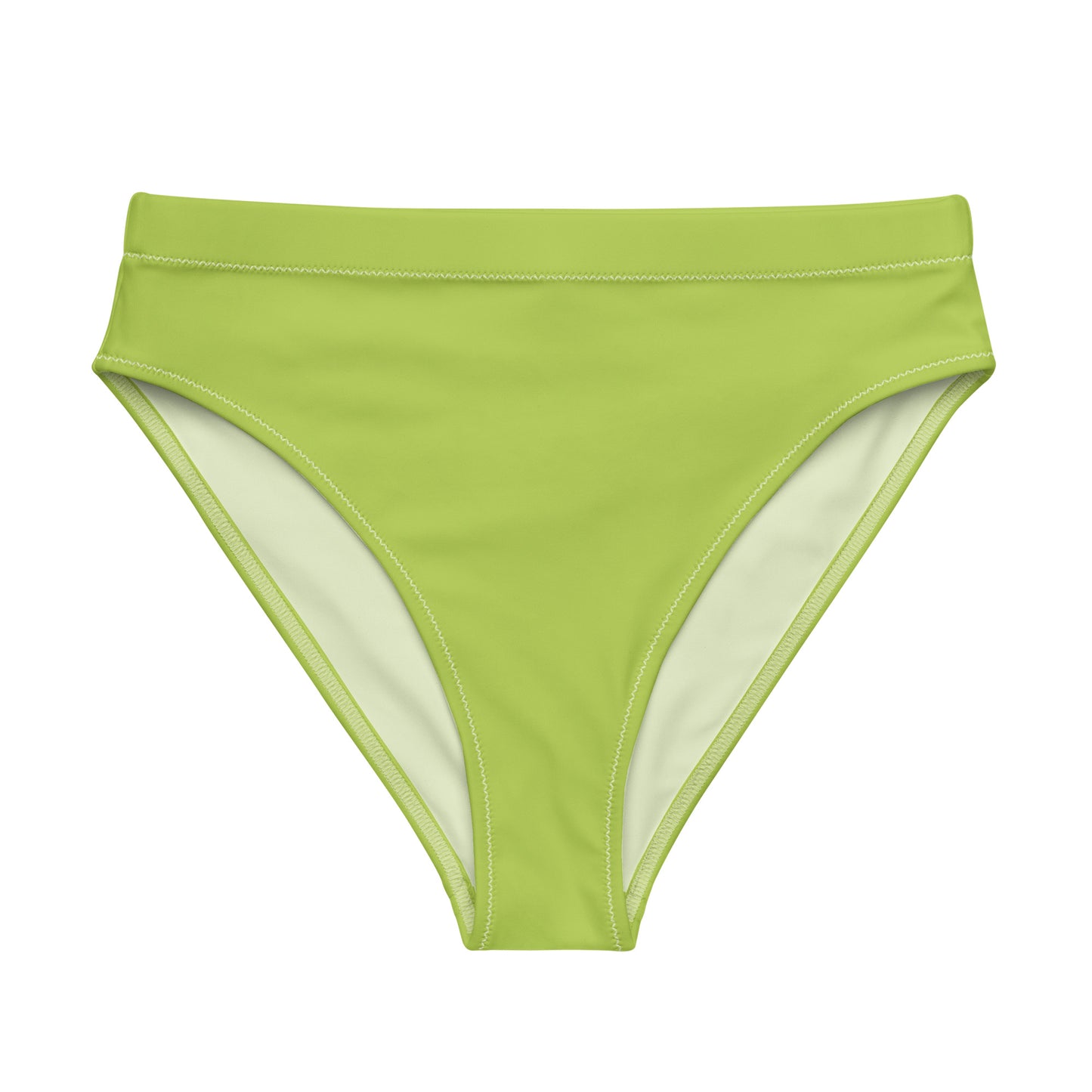 Rainbow Solid High-Waisted Athletic Bikini Bottom