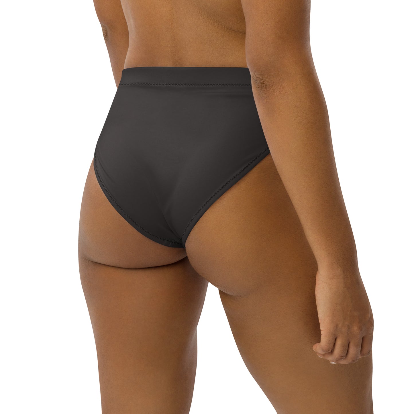 Non-Binary Solid High-Waisted Athletic Bikini Bottom