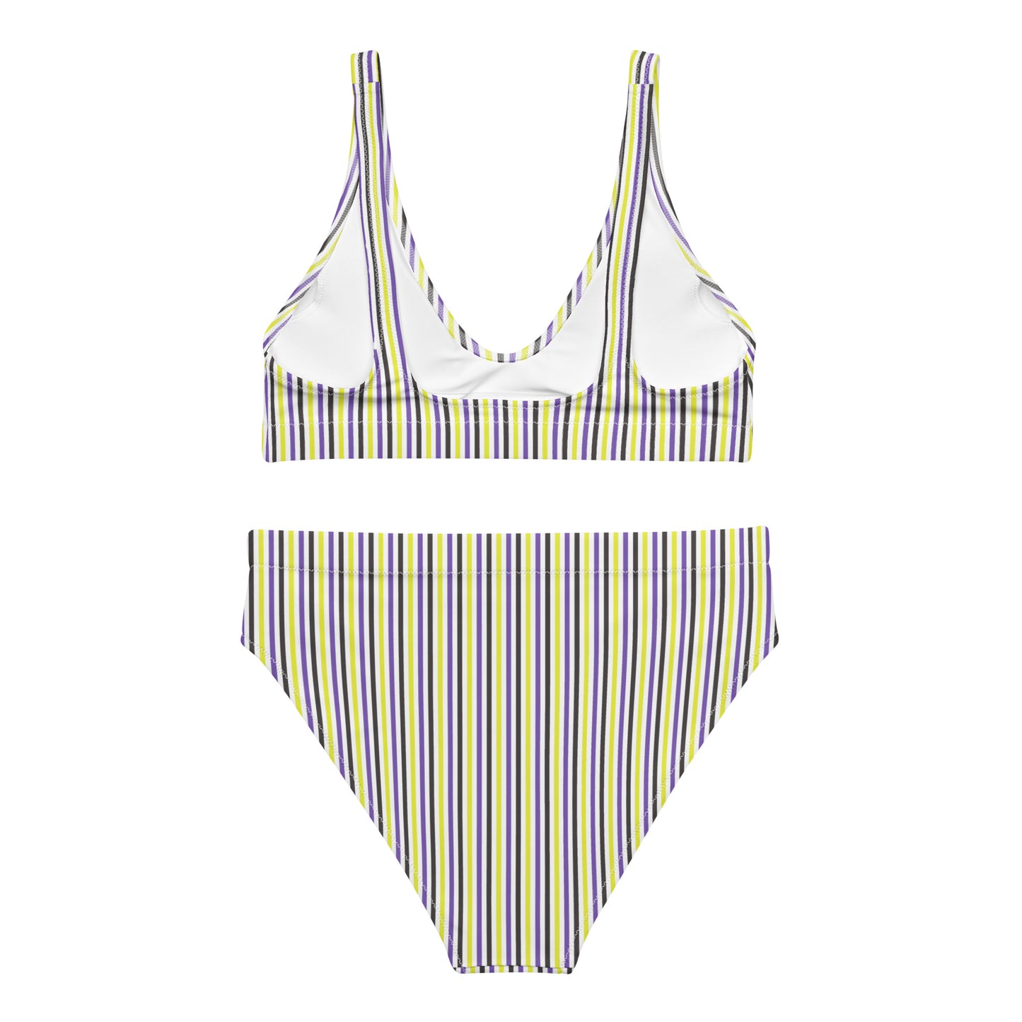 Non-Binary Striped Athletic Bikini Top