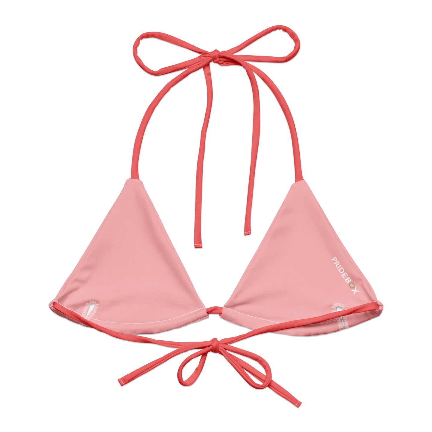 Rainbow Solid String Bikini Top
