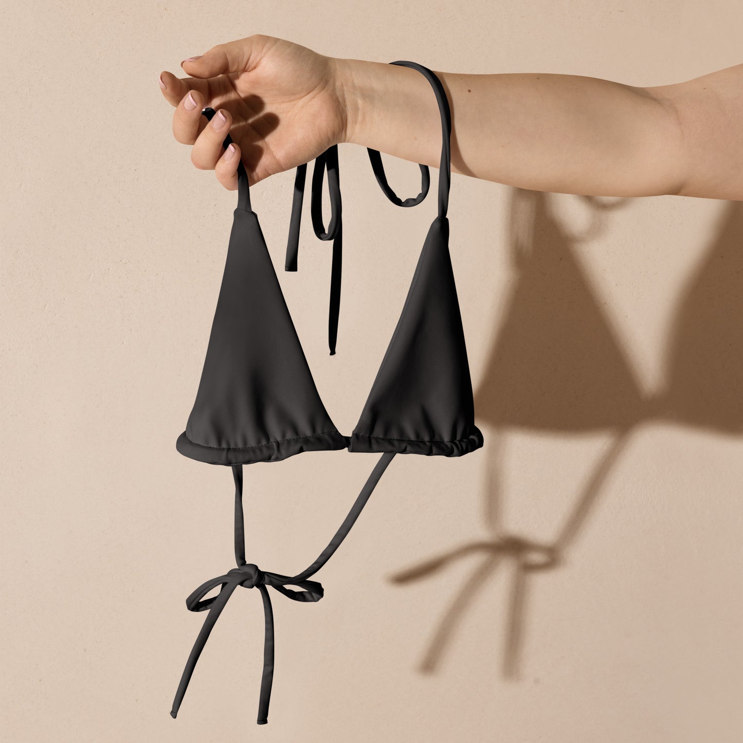 Non-Binary Solid String Bikini Top