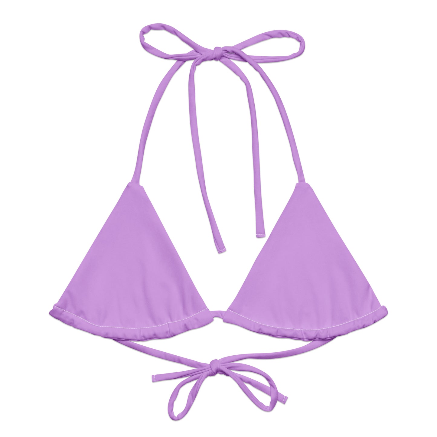 Rainbow Solid String Bikini Top