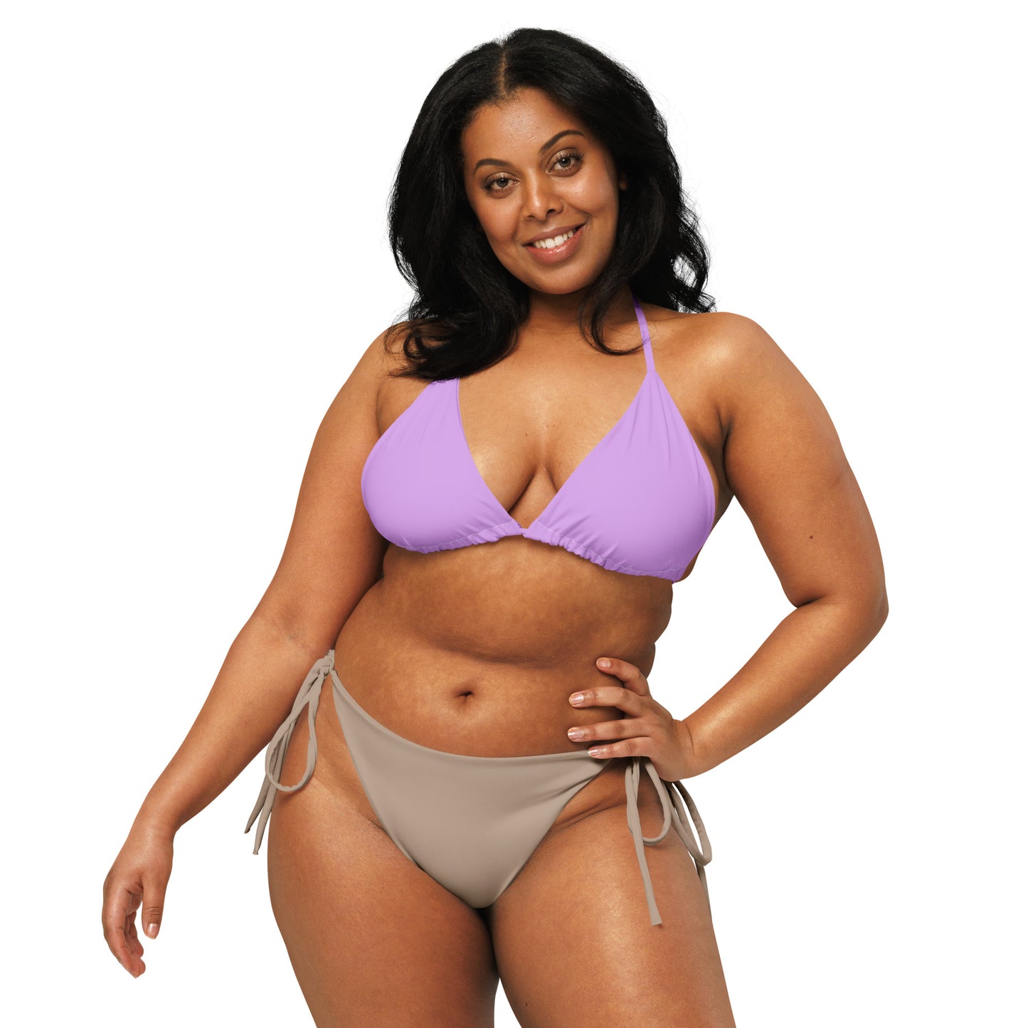 Rainbow Solid String Bikini Top