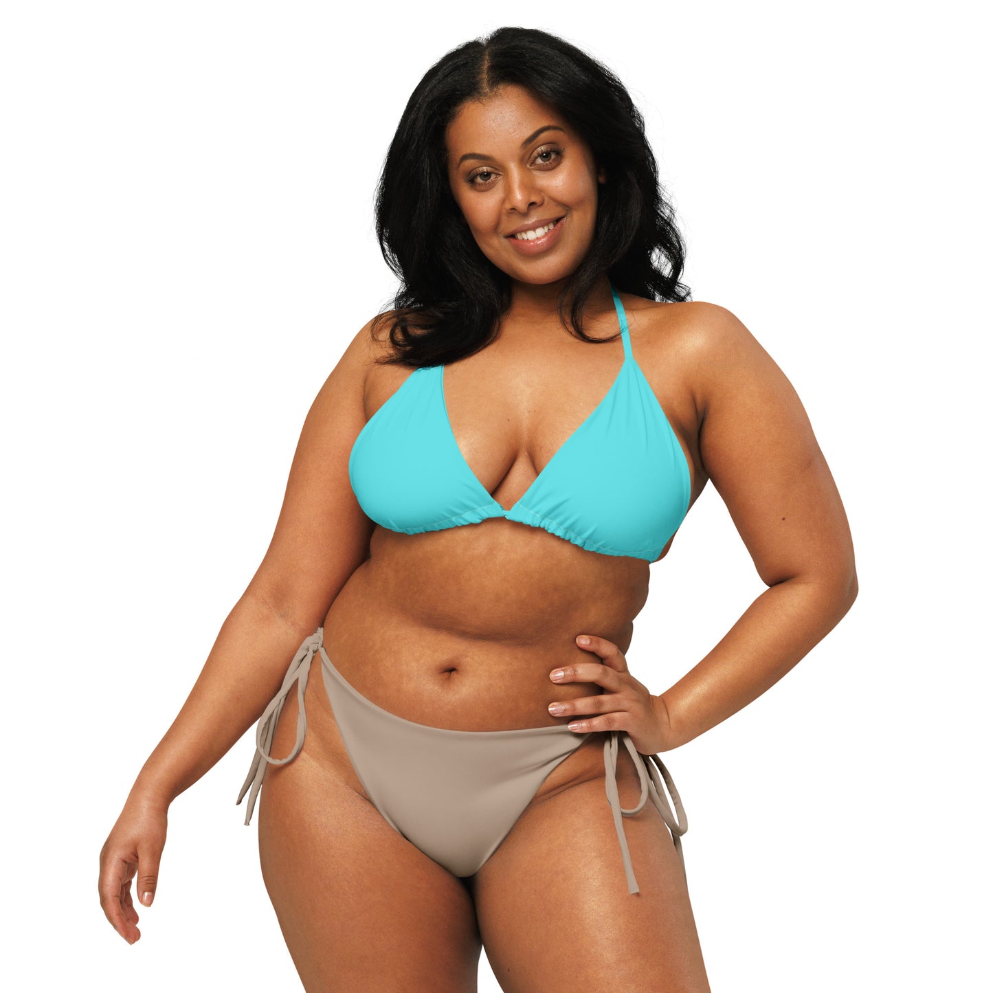 Rainbow Solid String Bikini Top