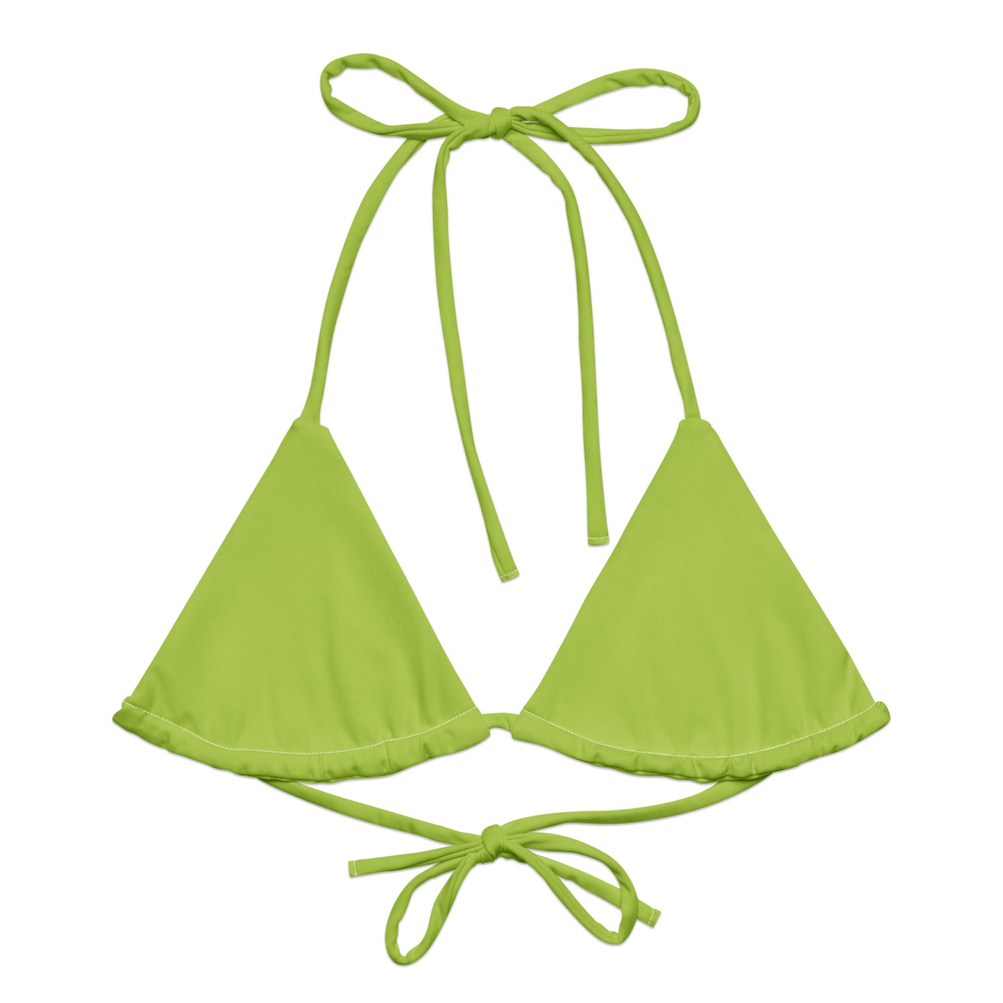 Rainbow Solid String Bikini Top