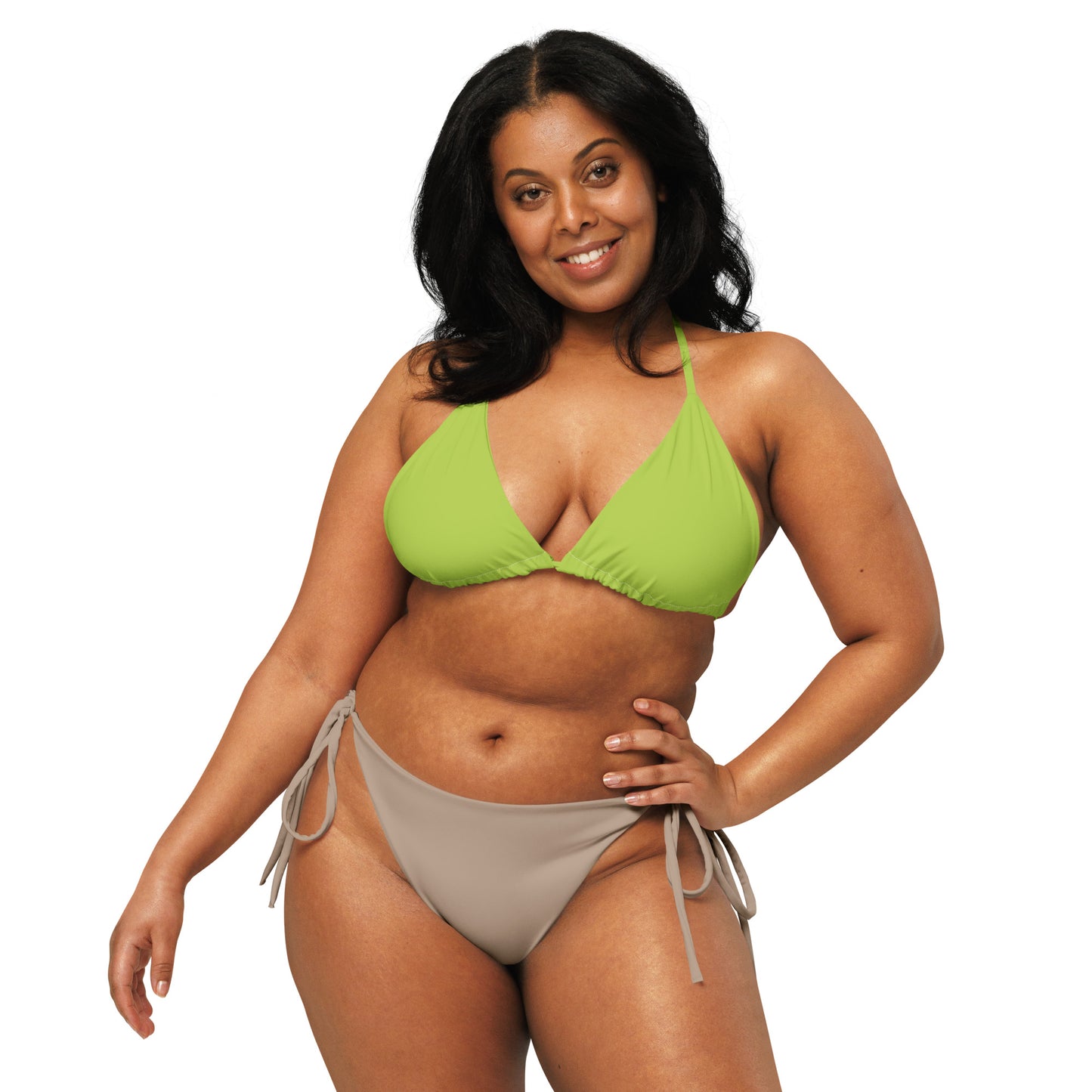 Rainbow Solid String Bikini Top