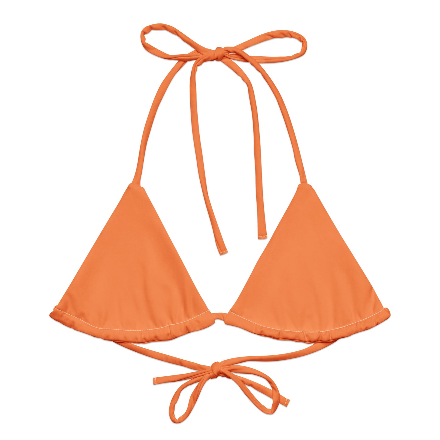 Rainbow Solid String Bikini Top