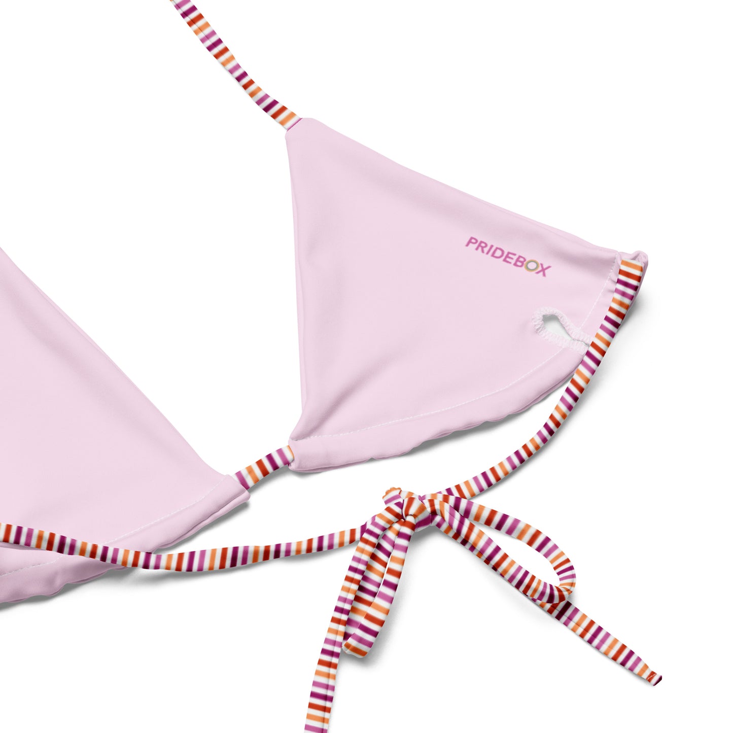 Lesbian Striped String Bikini Top