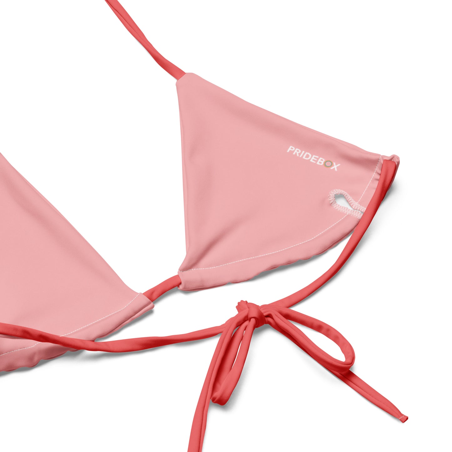 Rainbow Solid String Bikini Top