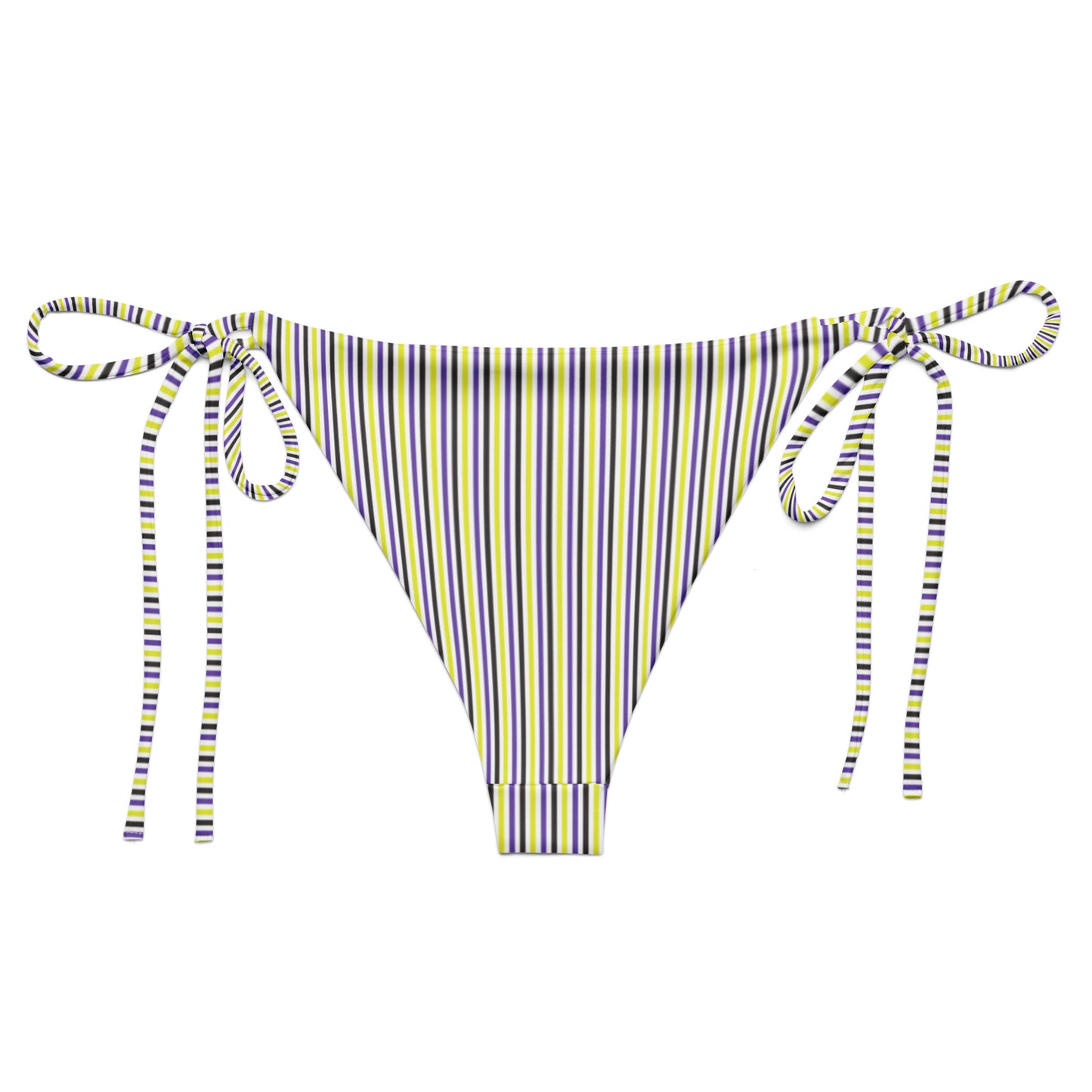 Non-Binary Striped String Bikini Bottom