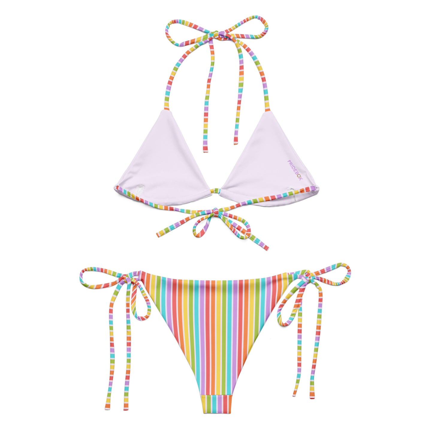 Rainbow Striped String Bikini Bottom