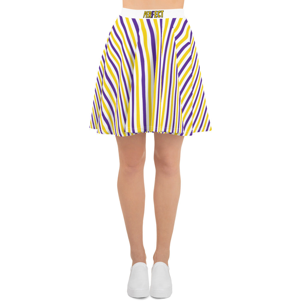 Intersex Pride Striped Skater Skirt