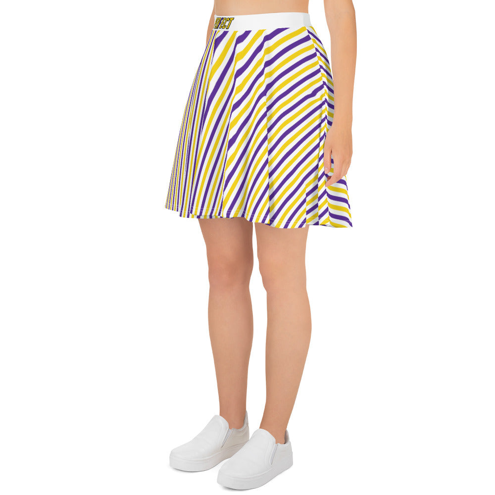 Intersex Pride Striped Skater Skirt