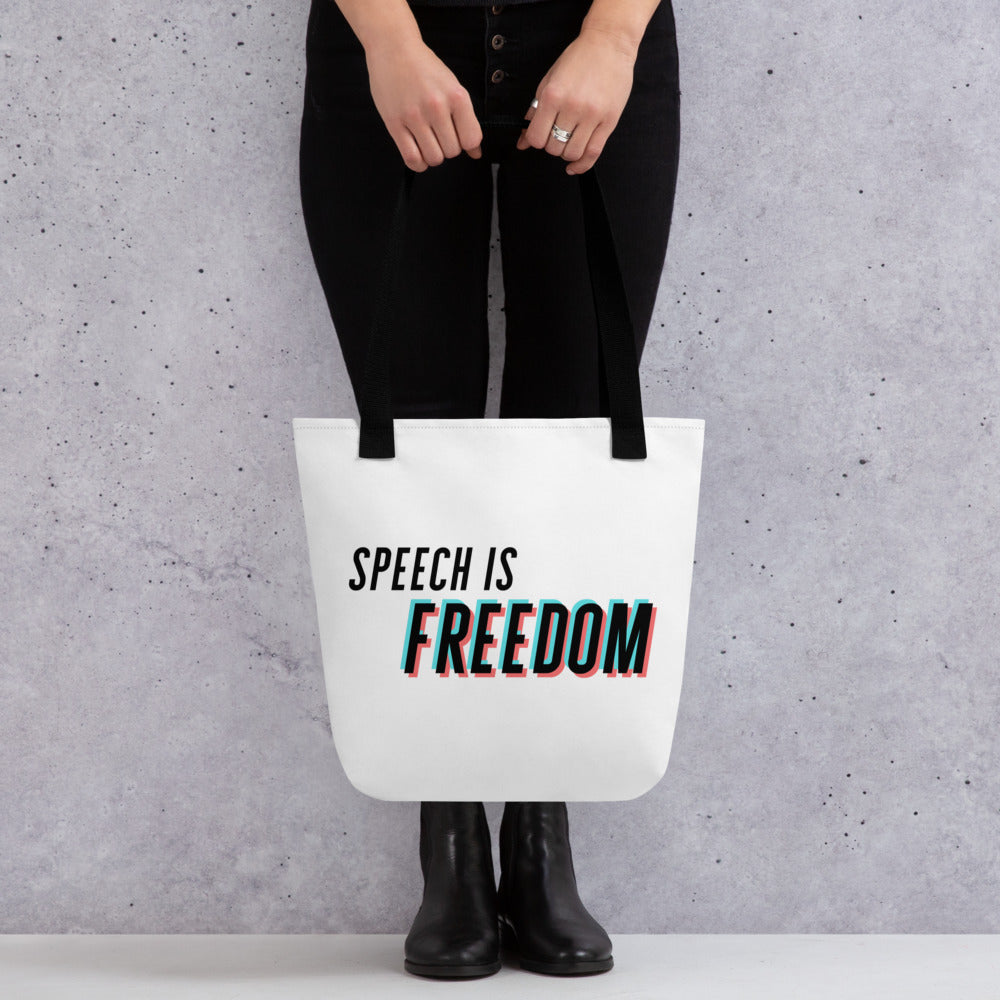 Hans Off My TikTok - Speech is Freedom Tote bag