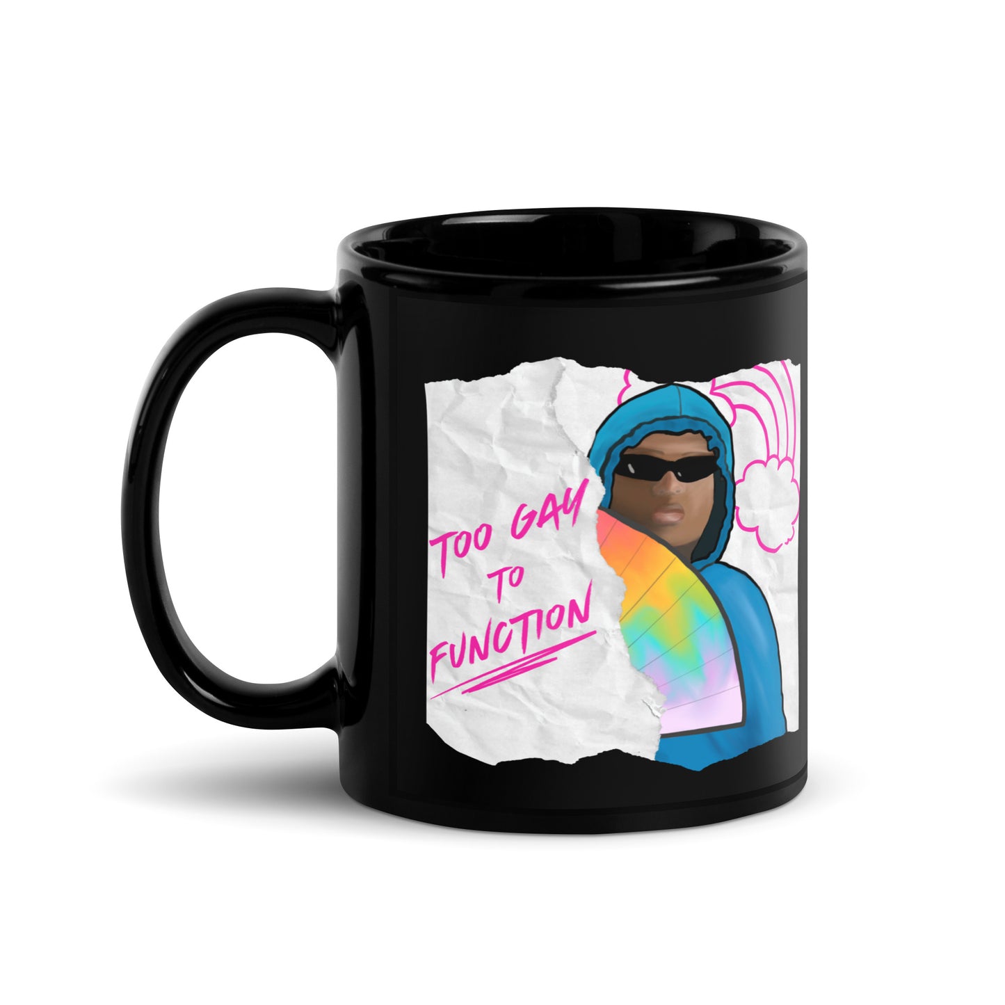 Damian: Too Gay To Function Mug