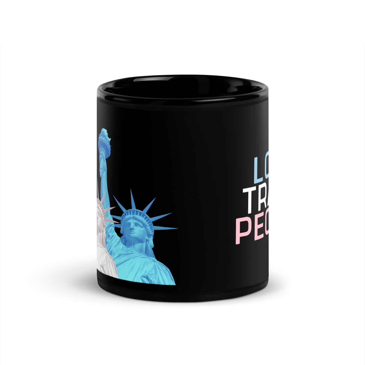Love Trans People Black Glossy Mug