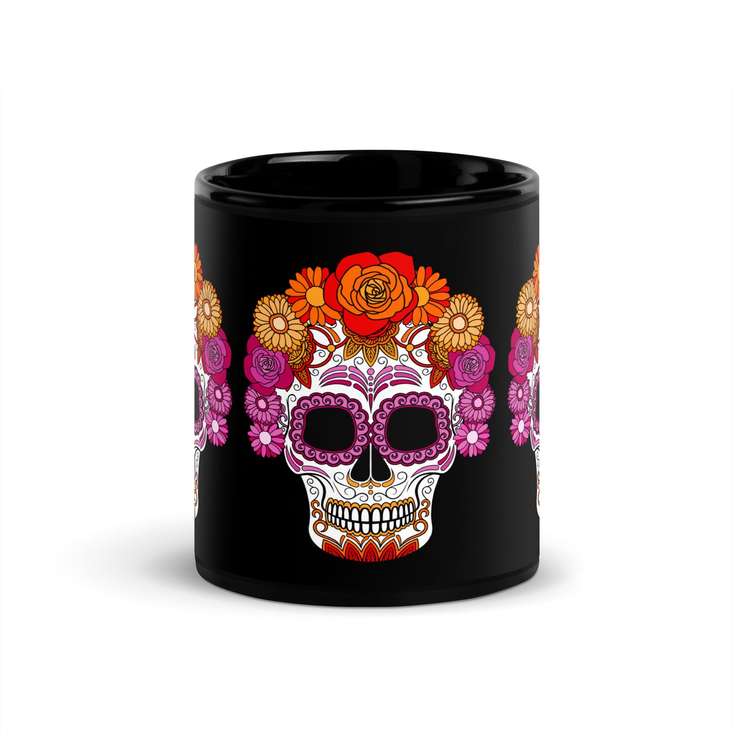 Lesbian Day of the Dead Mask Mug