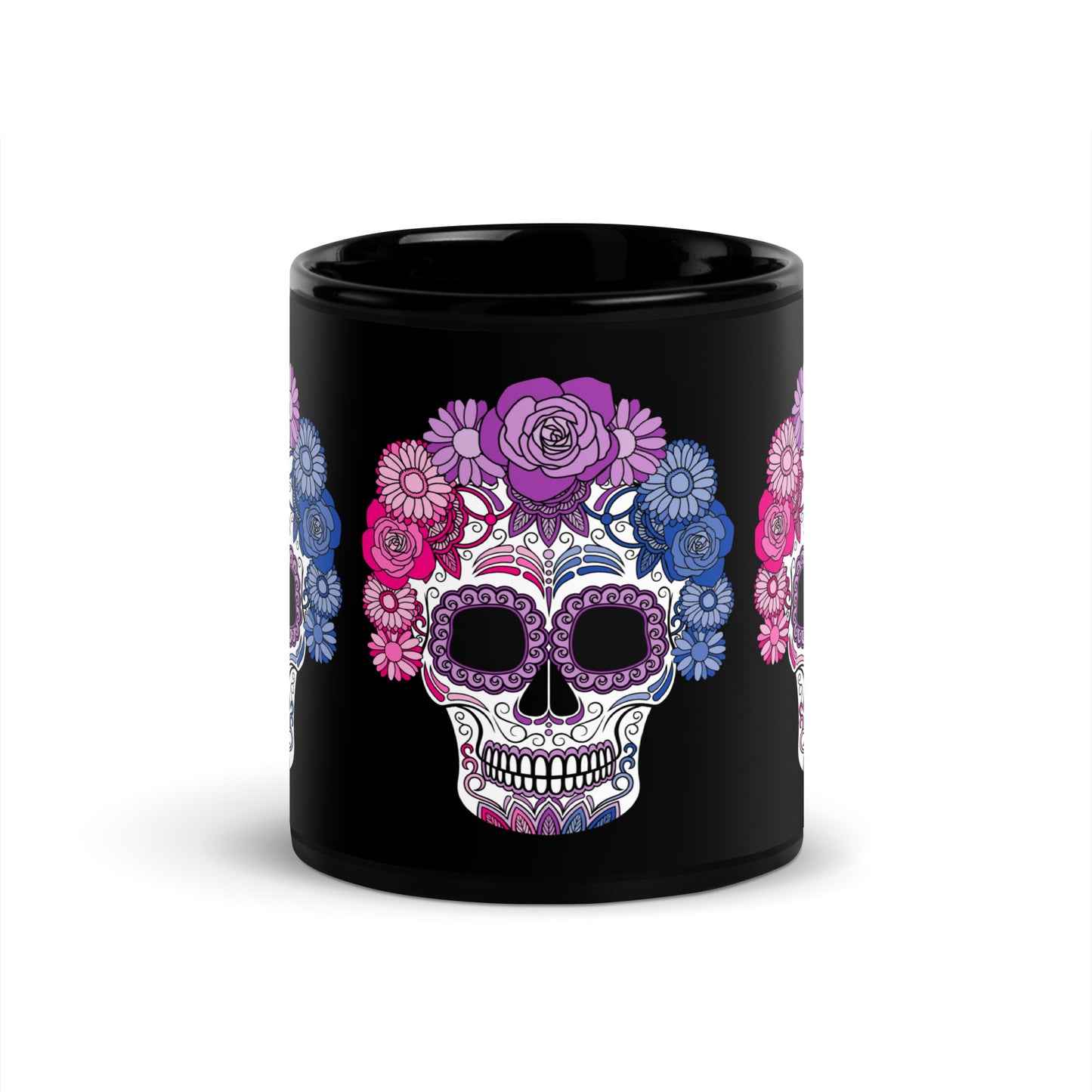Bisexual Day of the Dead Mask Mug