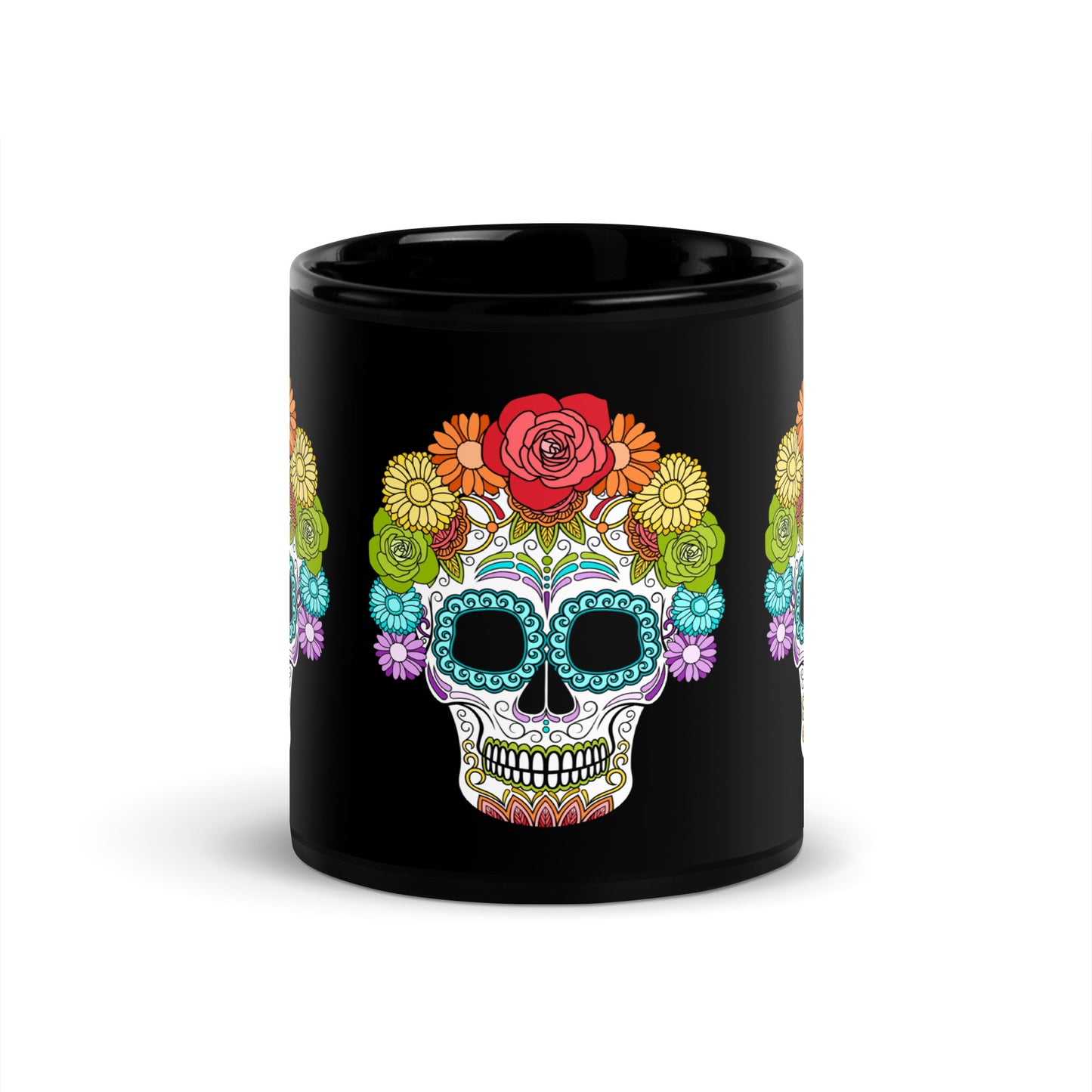 Rainbow Day of the Dead Mask Mug