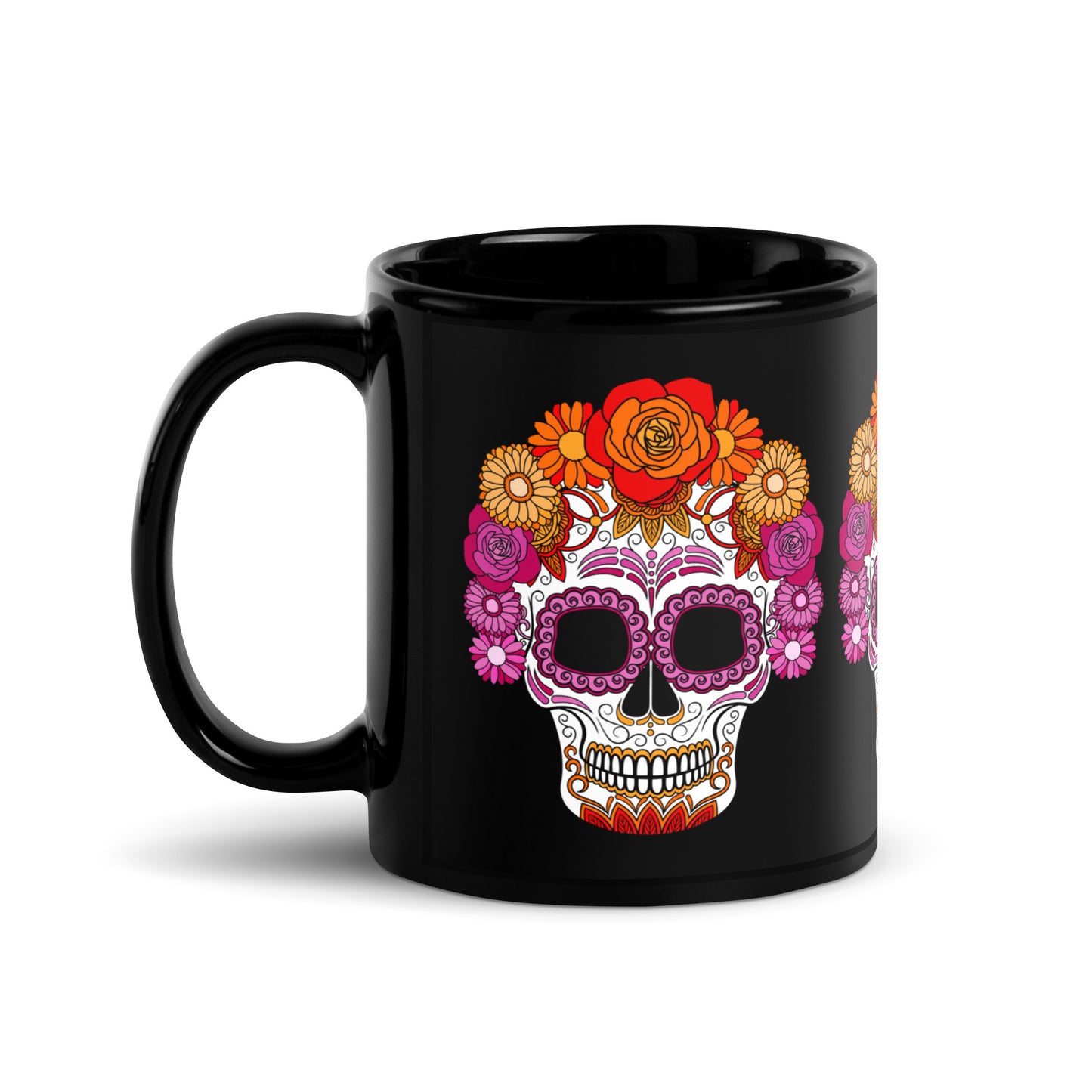 Lesbian Day of the Dead Mask Mug