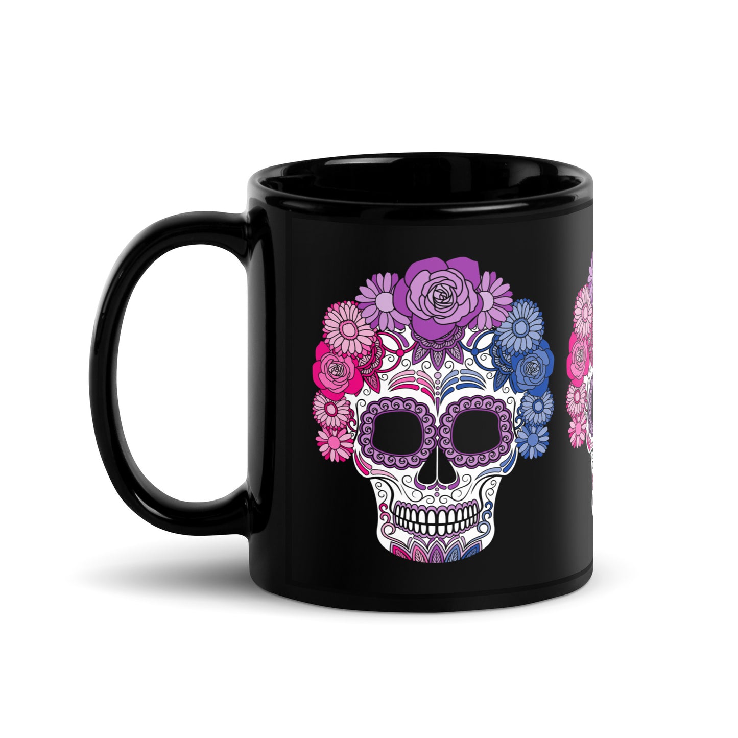 Bisexual Day of the Dead Mask Mug