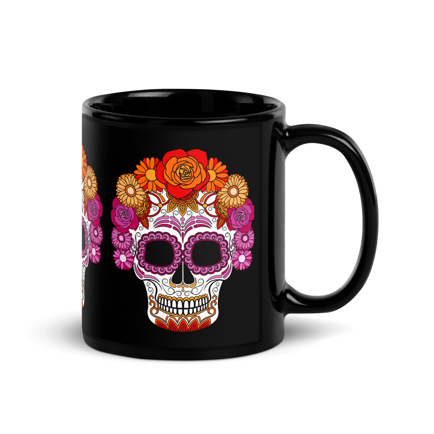 Lesbian Day of the Dead Mask Mug