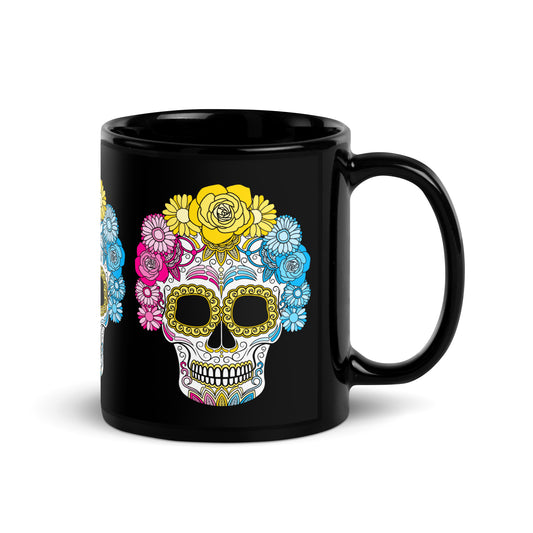 Pansexual Day of the Dead Mask Mug