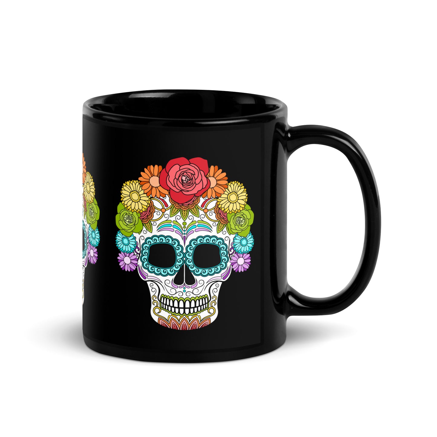 Rainbow Day of the Dead Mask Mug