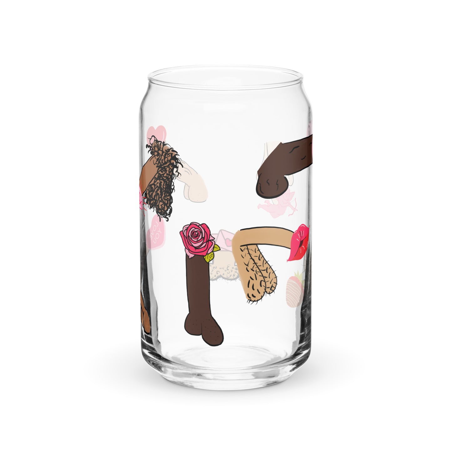 I Love Your Penis Valentine's Day Glass Can