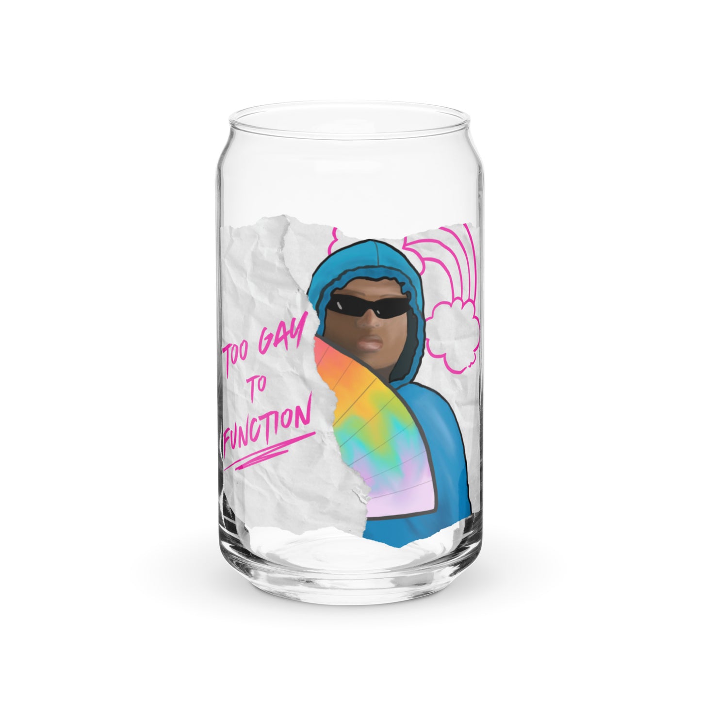 Damian: Too Gay To Function Glass Can