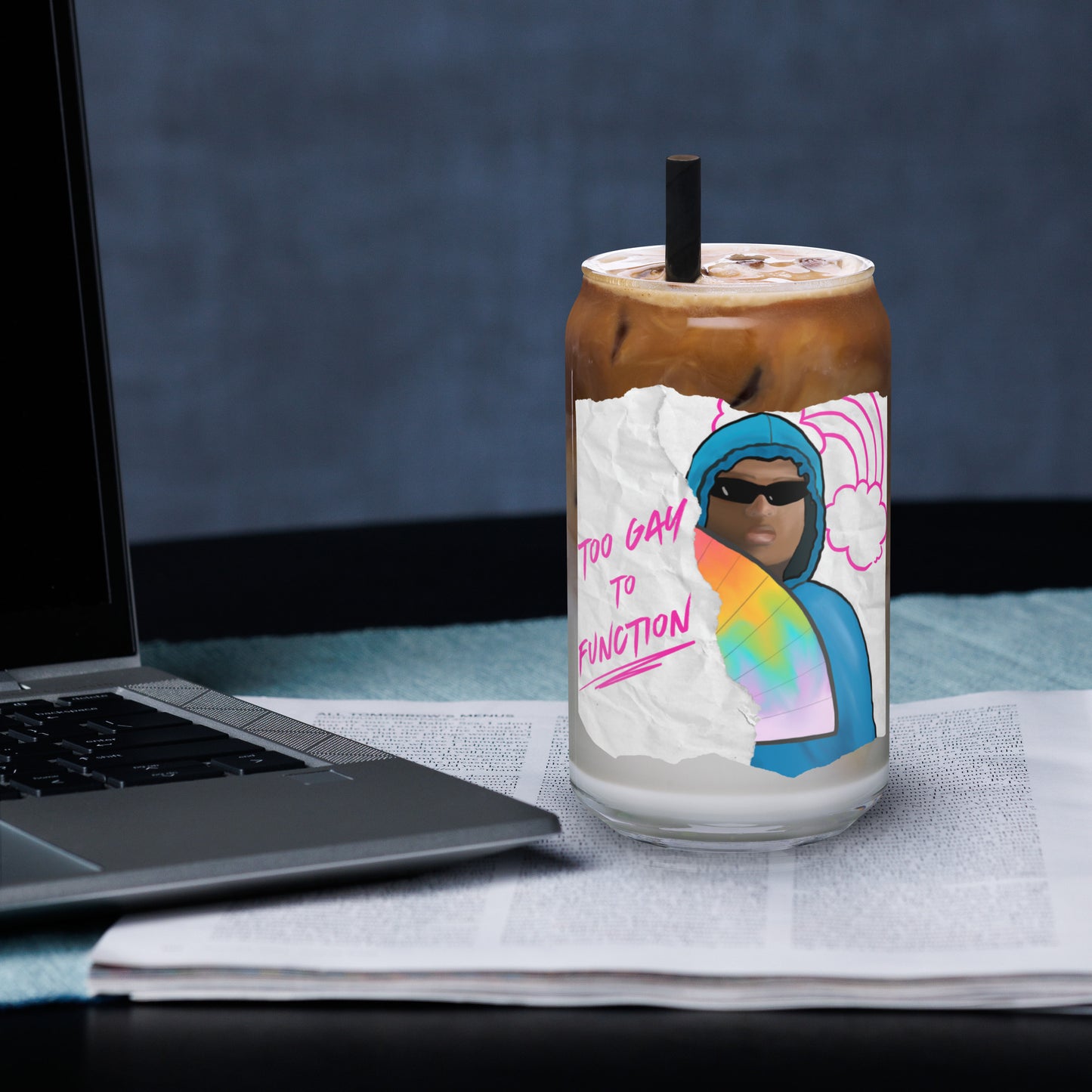 Damian: Too Gay To Function Glass Can