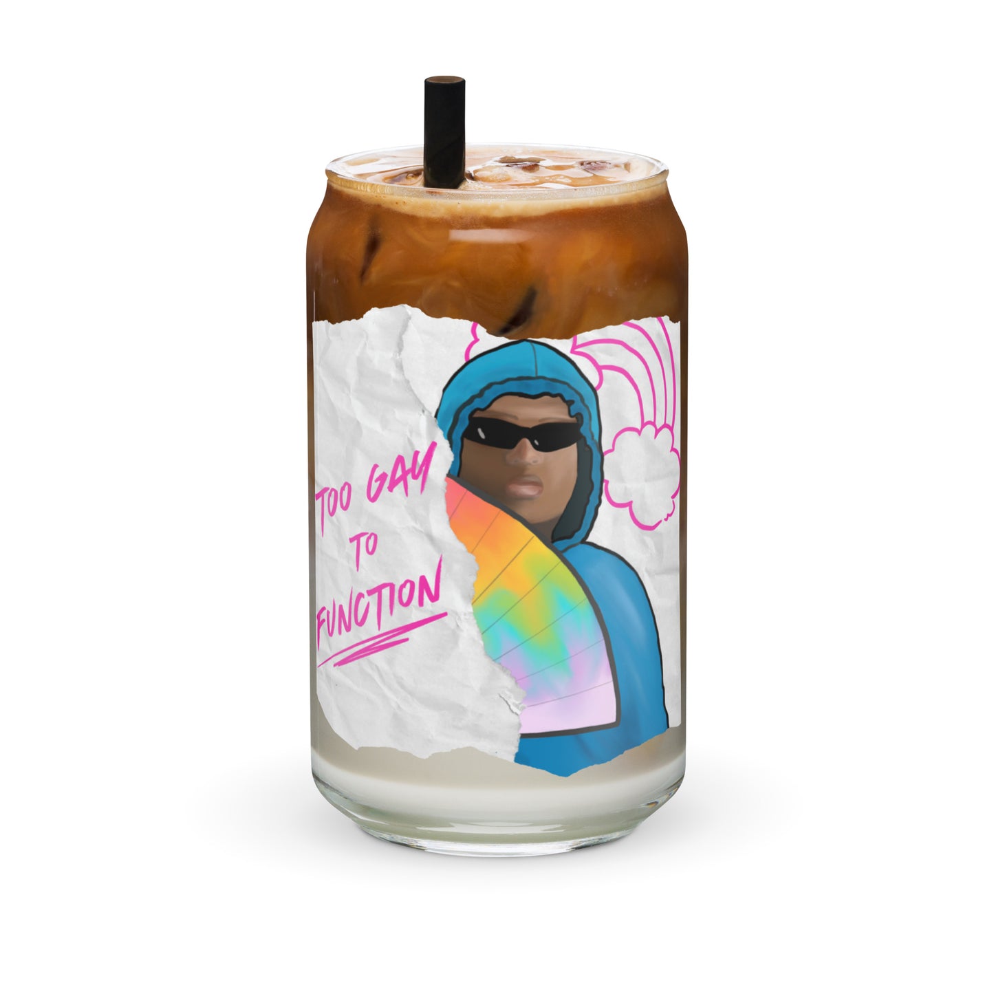 Damian: Too Gay To Function Glass Can