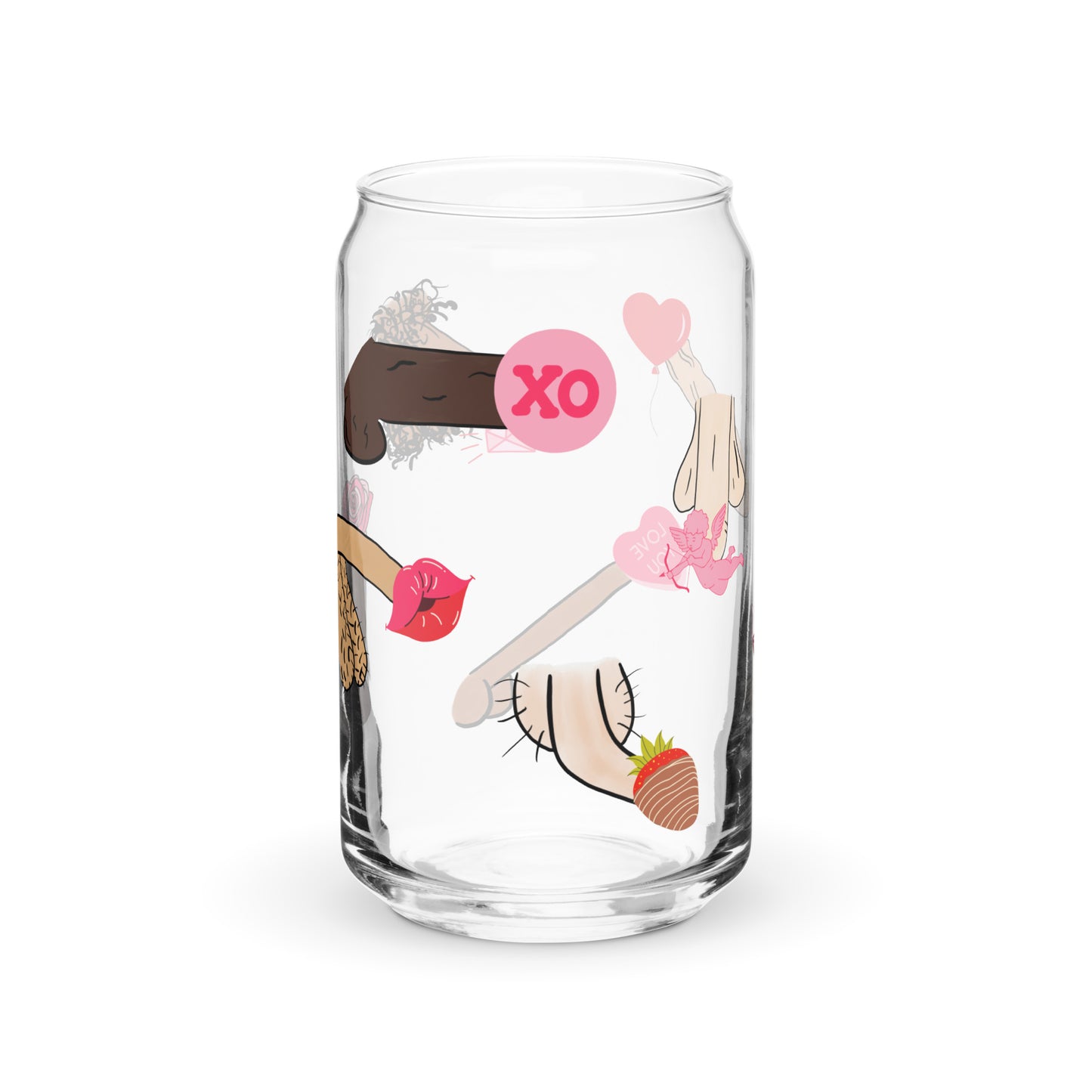 I Love Your Penis Valentine's Day Glass Can