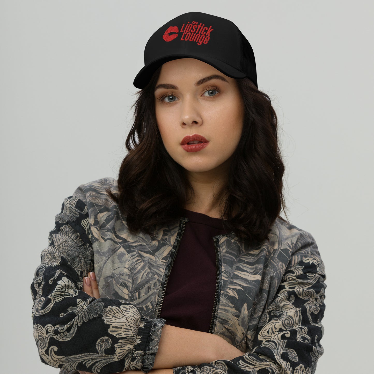 Lipstick Lounge Red Logo Trucker Cap