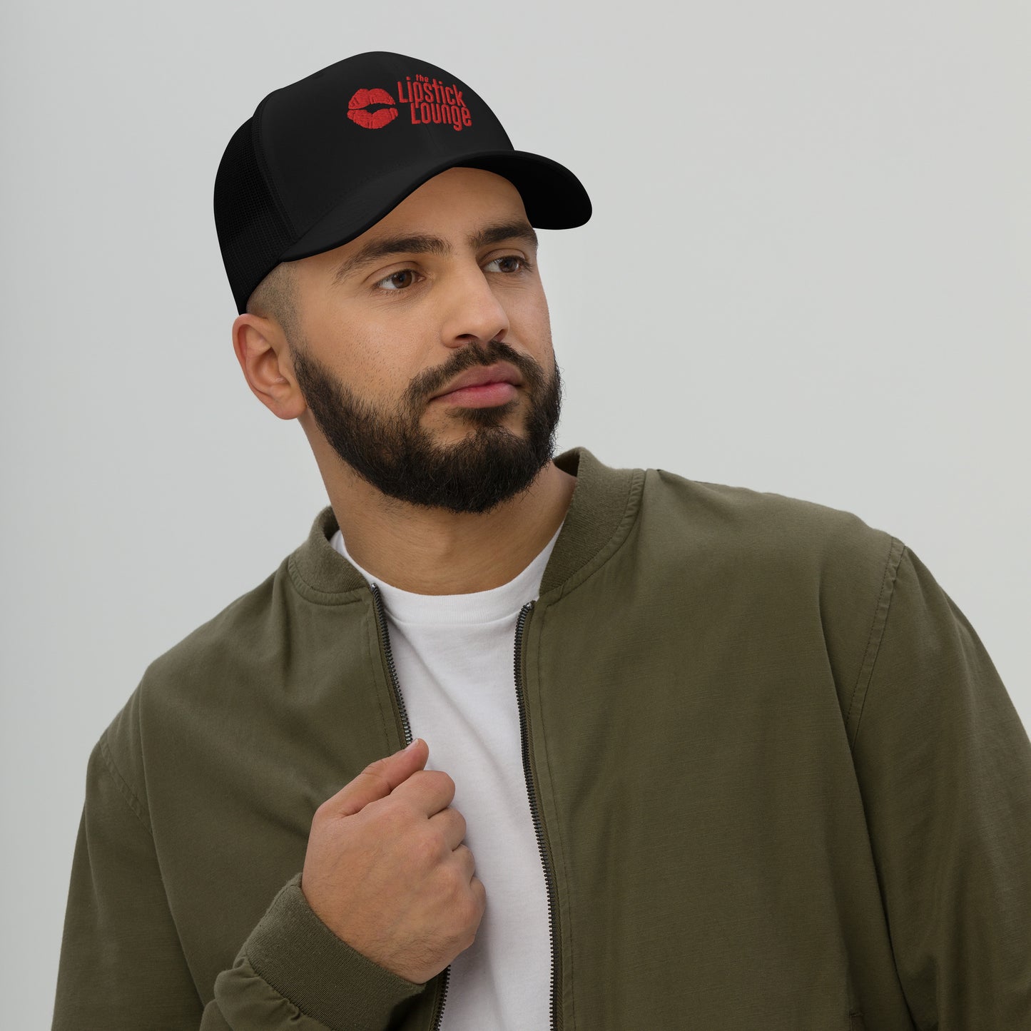 Lipstick Lounge Red Logo Trucker Cap